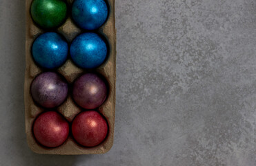 colorful festive chicken eggs