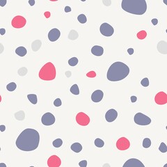 Random dots seamless pattern, pastel background doodle repeating elements