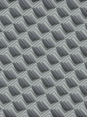 Group of rectangles with gray striped texture. Modern geometric background. 3d rendering digital illustration