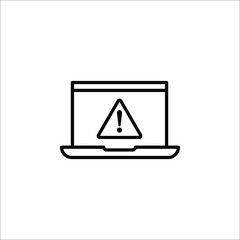 System error icon, system not working sign. vector illustration on white background