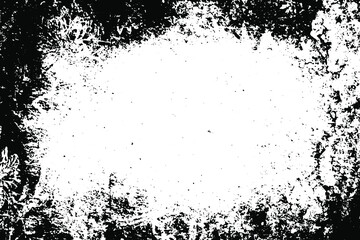 Grunge border vector texture background. Abstract frame overlay. Dirty and damaged backdrop. Vector graphic illustration with transparent white. EPS10.