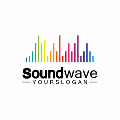 Sound wave logo and symbol vector