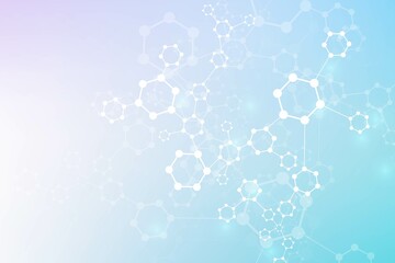 Hexagonal abstract background. Big Data Visualization. Global network connection. Medical, technology, science background. Vector illustration.