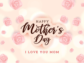 Beautiful Happy Mothers day stylish background design