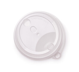 Transparent plastic disposable takeaway coffee lid