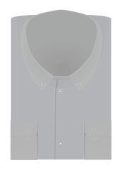 Grey  folded shirt. vector illustration