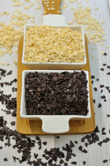 Small colored chocolates. Glazed chocolate. Sweet dragee stones. Desserts for Candy Bar. Small multi-colored candies.