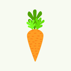 organic and healthy vegetables. carrot logo. editable vector design. on white background.

