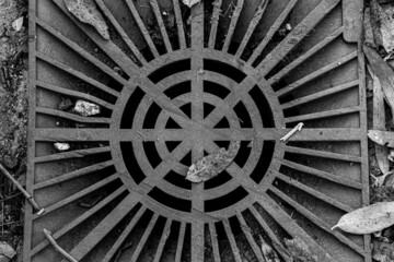 Drain in Black and White