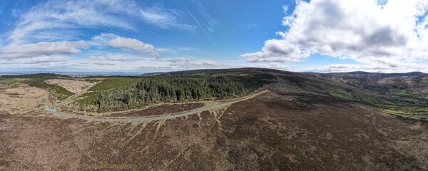 Panorama of a mountain in Ireland