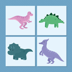 dinosaurs icon set