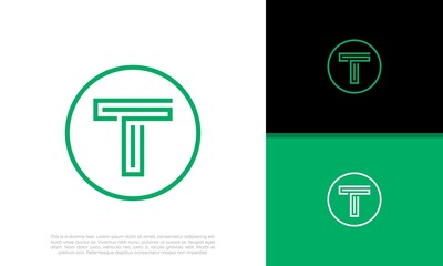Initials T logo design. Initial Letter Logo.	