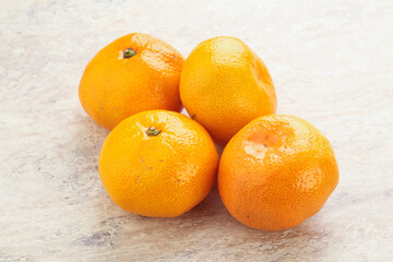 Fresh ripe juicy yellow mandarin