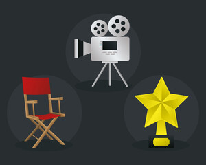 cinema and movie set