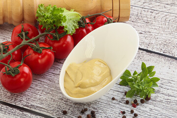 Spicy Mustard sauce in the bowl