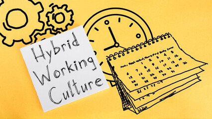 Hybrid Working Culture is shown using the text