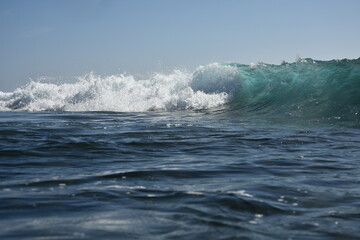 the waves seen from within and from below