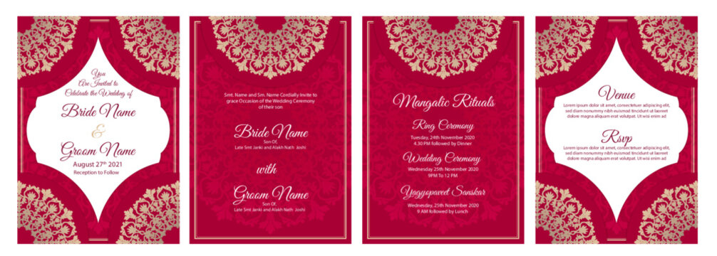 Indian Wedding Card Invitation Template