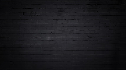 Black brick wall texture