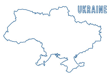 Contour map of Ukraine