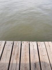 wooden pier on the lake