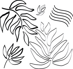 Leaf doodles pattern