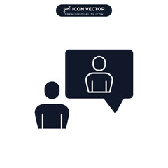 online consulting icon symbol template for graphic and web design collection logo vector illustration