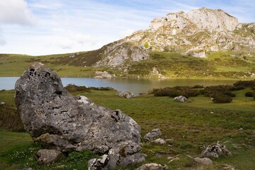 lakes of covadonga in Asturias, Spain