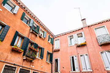 Fototapeta na wymiar Street view from Venice, Italy