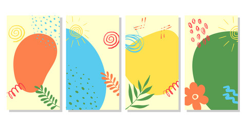 Set Trendy Abstract Storis Art Templates for Social Media Posts Mobile Apps Banners Design and Web Internet ads  Abstract Background