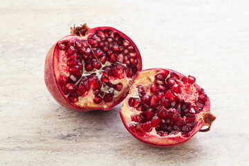 Ripe sweet rube pomegranate fruit