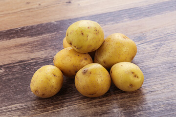 Raw small organic baby potato