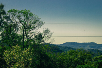 sunset in the mountains