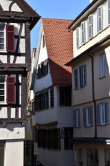 Malerische Häuser im Zentrum von Tübingen
