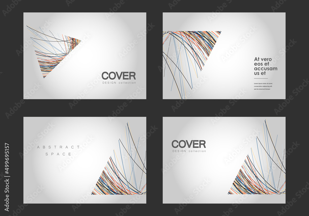 Aufkleber Vector triangle cover background. Abstract geometrical poster. Modern design template with geometric shapes