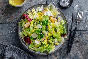 Summer chicken salad with vegetables
