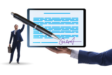 Electronic signature concept in the business