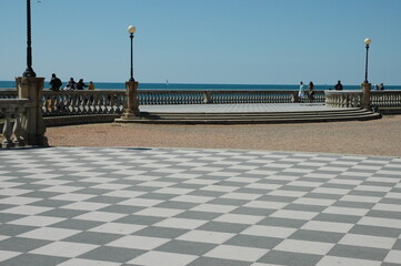 Another view of the Lungomare Terrazza Mascagni. Walk of the Livorno inhabitants in honor of the...