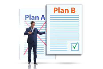 Concept of choosing between Plan A or Plan B
