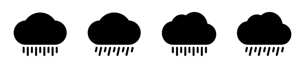 Cloud Rain Icon Vector Illustration