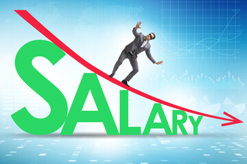 Salary inflation concept in crisis