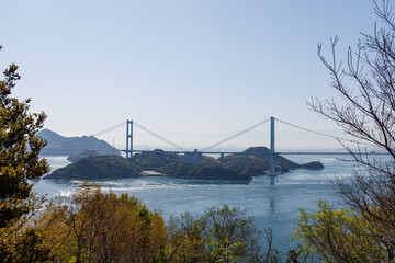 日本の愛媛県今治市の小島と馬島の美しい風景
