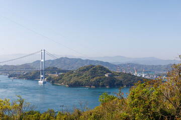 日本の愛媛県今治市の小島と馬島の美しい風景
