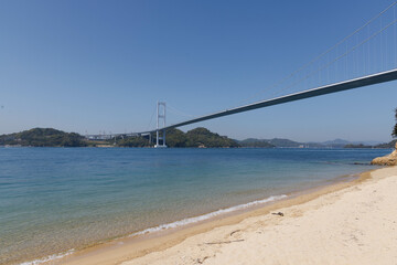 日本の愛媛県今治市の小島と馬島の美しい風景