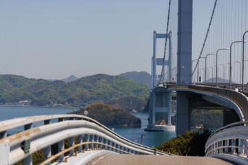 日本の愛媛県今治市の小島と馬島の美しい風景