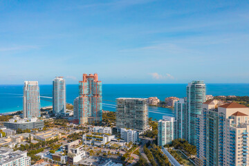 Luxury buildings in South Beach in Miami Beach Florida