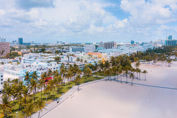 View of Ocean Drive in Miami Beach Florida