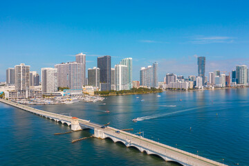 Fototapeta na wymiar Panoramic view of the Venetian Crossway in Miami, Florida