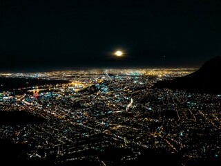 CITY AT NIGHT FROM LION’S HEAD