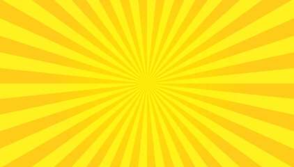 Background from sunburst yellow and orange ray.